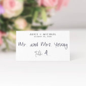 Klassieke minimalistische zwart-wit plaatskaartje