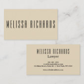 Klassieke minimalistische zwart-wit visitekaartje (Voorkant / Achterkant)