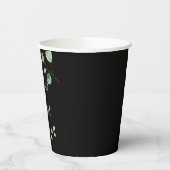 Klassieke minimalistische zwarte Eucalyptus bruilo Papieren Bekers (Links)