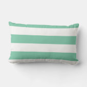 Klassieke Mint Green Stripe Pillow met naam Kussen (Achterkant)