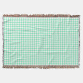 Klassieke Mint White Pepita Houndstooth Pattern Deken (Voorkant)