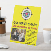 Klassieke Missionary Support Tabletop Sign Reclamebord Met Voetstuk (Insitu)