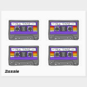 Klassieke mixtape rechthoekige sticker (Vel)