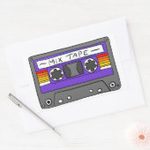 Klassieke mixtape rechthoekige sticker (Envelop)