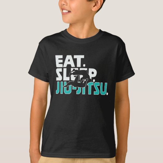 Klassieke MMA & Jiu Jitsu Gift Design Eat Sleep T-shirt (Voorkant)