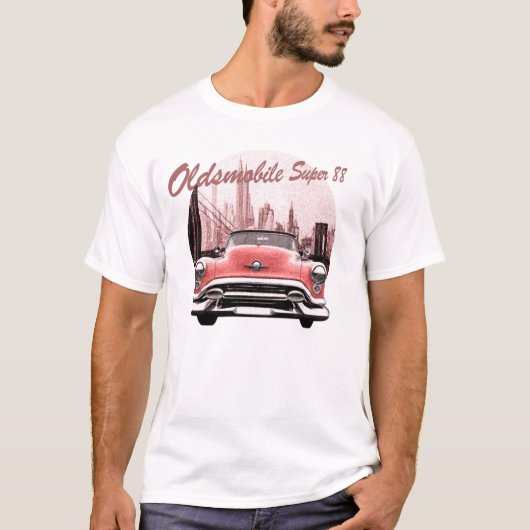 Klassieke mobiele autobus Super 88 T-shirt (Voorkant)