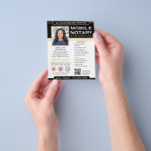 Klassieke Mobiele Notaris Openbare QR Code Zwart G Flyer (Hand)