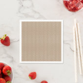 Klassieke Mocha Bruin en Witte Polka Dot servetten (Insitu)