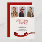 Klassieke  mode fotocollage verjaardag kaart (Voorkant / Achterkant)