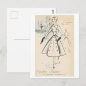 Klassieke modeontwerp voor jurk, Creators Studios Briefkaart (Voorkant / Achterkant)