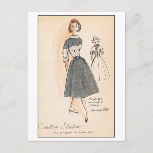 Klassieke modeontwerpen voor jurken, Creators Stud Briefkaart (Voorkant)