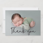 Klassieke Modern Dank je baby Aankondiging (Voorkant)