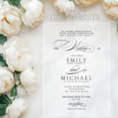 Klassieke Modern Elegant Script Wedding Acryl Uitnodigingen