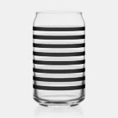 Klassieke Modern Slank Zwart Horizontaal Gestreept Blikvorm Glas (Voorkant)