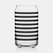 Klassieke Modern Slank Zwart Horizontaal Gestreept Blikvorm Glas (Links)