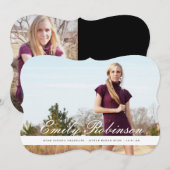 Klassieke moderne aankondiging van Afstudeerder (Voorkant / Achterkant)