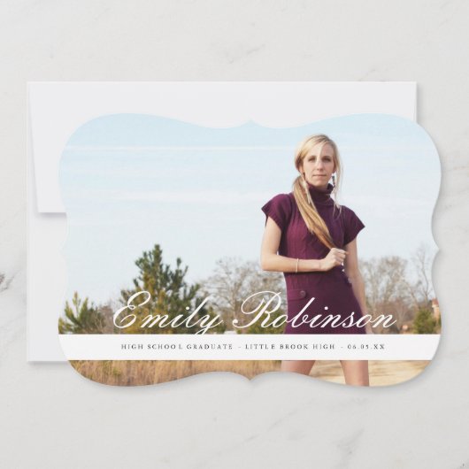 Klassieke moderne aankondiging van Afstudeerder (Voorkant)