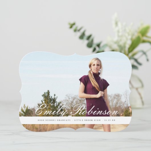 Klassieke moderne aankondiging van Afstudeerder (Staand voorkant)