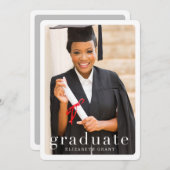 Klassieke moderne aankondiging van het Afstuderen  (Voorkant / Achterkant)