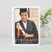 Klassieke moderne aankondiging van het Afstuderen  (Staand voorkant)