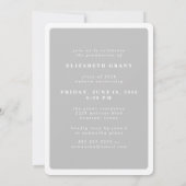 Klassieke moderne aankondiging van het Afstuderen  (Achterkant)