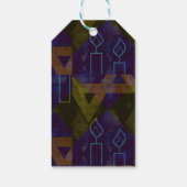 Klassieke moderne blauwe balk Mitzvah Bold Bedankt Cadeaulabel (Achterkant)