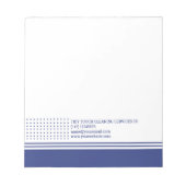 Klassieke Moderne Blauwe Polka Dots Schoonmaak Die Notitieblok (Voorkant)