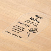 Klassieke & Moderne Bloemen bruiloft Acryl Uitnodi Uitnodigingen (Laagn)