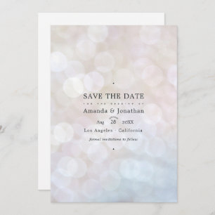 Klassieke moderne Bokeh-weddenschappen bewaren de  Save The Date