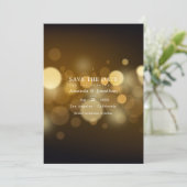 Klassieke moderne Bokeh-weddenschappen bewaren de  Save The Date (Staand voorkant)