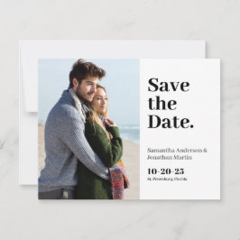 Klassieke Moderne Budget Foto Save the Date