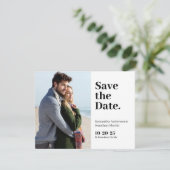 Klassieke Moderne Budget Foto Save the Date (Staand voorkant)