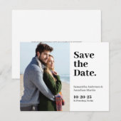 Klassieke Moderne Budget Foto Save the Date (Voorkant / Achterkant)