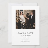 Klassieke Moderne Chic Foto Bruiloft Save The Date (Achterkant)