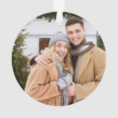 Klassieke moderne eerste kerst als meneer mevrouw  ornament (achterkant)
