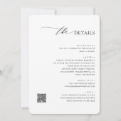 Klassieke Moderne Elegant allen in Één QR-Code Huw Kaart (Achterkant)