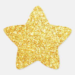 Klassieke Moderne Elegante Blanco Gouden Glitter S Ster Sticker