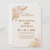 Klassieke moderne elegante minimalistische bloemen kaart (Voorkant)