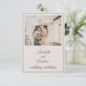 Klassieke moderne elegante minimalistische bruilof kaart (Staand voorkant)