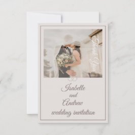 Klassieke moderne elegante minimalistische bruilof kaart