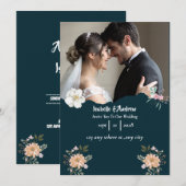 Klassieke Moderne Elegante Trouwfoto Save The Date (Voorkant / Achterkant)