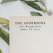 Klassieke moderne familienaam retouradres  zelfinktende stempel