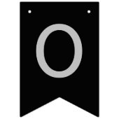 Klassieke Moderne Gefeliciteerd Zwart Zilver & Gou Vlaggetjes (Tweede vlag)