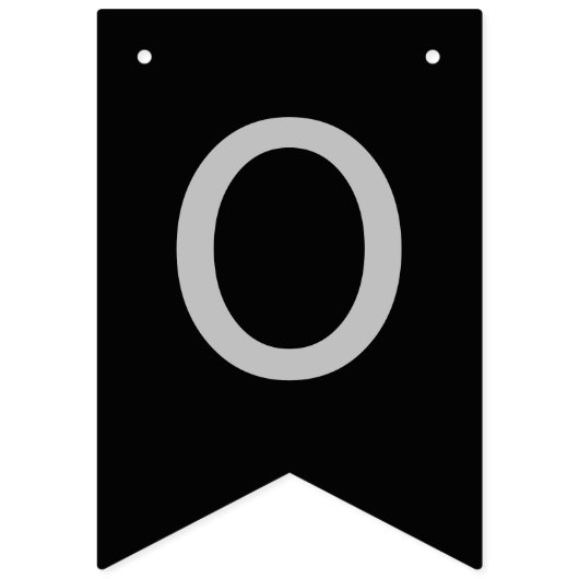 Klassieke Moderne Gefeliciteerd Zwart Zilver & Gou Vlaggetjes (Tweede vlag)