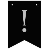 Klassieke Moderne Geslaagde Foto Zilver, Goud, Zwa Vlaggetjes (Tweede vlag)