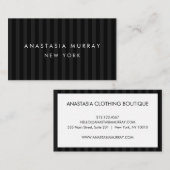 Klassieke, moderne, gestreept en grijze, minimalis visitekaartje (Voorkant / Achterkant)