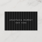 Klassieke, moderne, gestreept en grijze, minimalis visitekaartje (Voorkant)