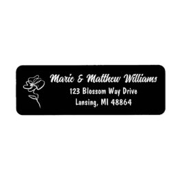 Klassieke & Moderne Gotische Zwarte Trouwadres Etiket
