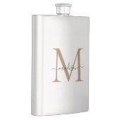 Klassieke Moderne Gouden Monogram Girly Script Naa Flacon (Rechts)
