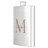 Klassieke Moderne Gouden Monogram Girly Script Naa Flacon (Links)